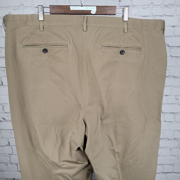 Lands' End Tan 100% Cotton Traditional Fit Straight Leg Chino Pants 48/T (48x31) - Picture 7 of 15